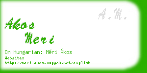 akos meri business card