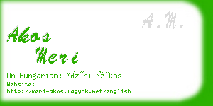 akos meri business card